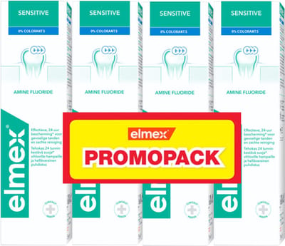 elmex® - Sensitive Tandpasta - voordeelverpakking - 4 x 75 ml