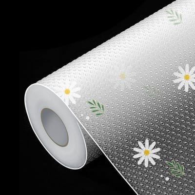 Madeliefje Lademat-Waterdichte en antislip kastmatten-Antislipmat -koelkastmatten- Beschermer Keuken & Meubels-Ladebeschermer - Keukenlade Beschermer-Niet-Klevende-geschikt voor keukens, planken en kasten-Op Maat Knipbaar-30x300cm-EVA-transparant