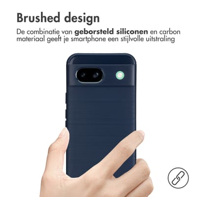 imoshion Hoesje - Geschikt voor Google Pixel 8a - Brushed Backcover - Donkerblauw