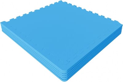 Gorilla Sports Vloermatten - Beschermingsmatten - 6 matten + 12 eindstukken - Puzzel mat - Blauw