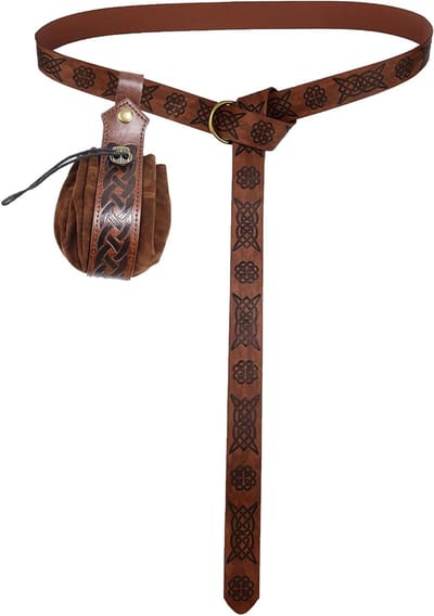 Medieval Riem met Viking Tas, Vintage Accessoire voor Feestjes, Halloween, Renaissance en LARP