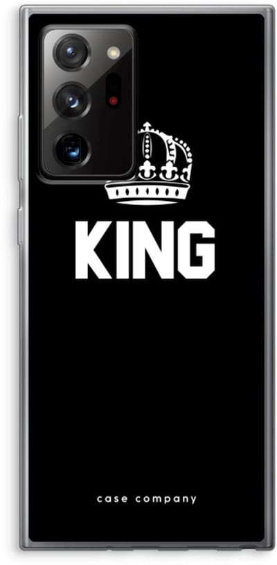 Case Company® - Hoesje geschikt voor Samsung Galaxy Note 20 Ultra / Note 20 Ultra 5G hoesje - King zwart - Soft Cover Telefoonhoesje - Bescherming aan alle Kanten en Schermrand