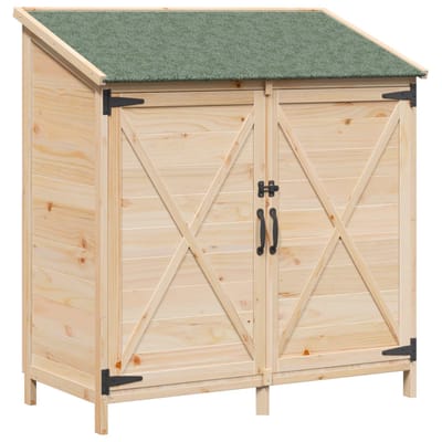 vidaXL - Tuin - Shed - Naturel - 106 - x - 56 - x - 113,5 - cm - Massief - Vurenhout