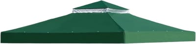 Reservezeil voor paviljoen - Reservedak Tuinhuisje - Buitenruimte Opfrissen - Dubbel Laags Dak - 3 x 3 m - Groen