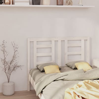 vidaXL - Hoofdbord - 126x4x100 - cm - massief - grenenhout - wit
