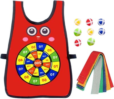 Vangspel Vest - Gooi en Vang - Actief Spelen - Zelfklevende Bal - 33 cm Diameter - Meerdere Kleuren