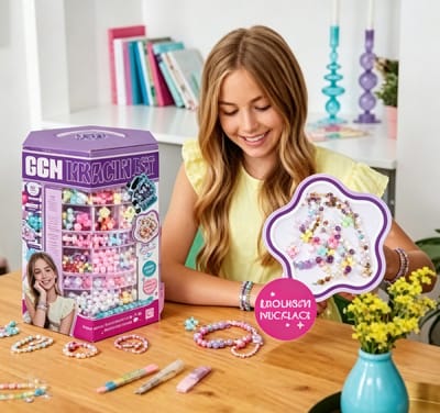 DIY Sieraden Maakset voor Meisjes 8+Meerlagige Opbergdoos met Afneembare Kralen Trays Complete Armband Maken Benodigdheden Creatief Verjaardagscadeau voor Kinderen en Jonge Dames