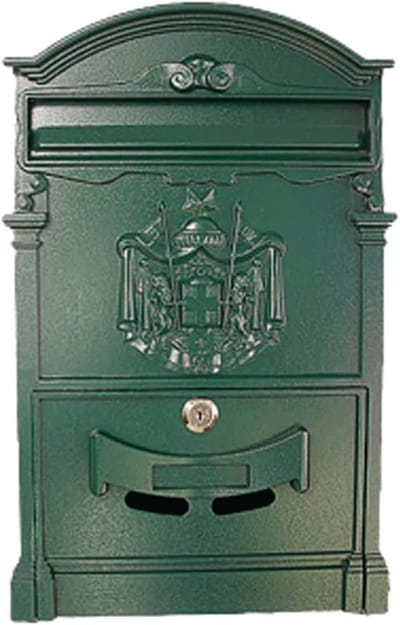 Brievenbus - Postbus Wandmontage - Veilig Post Opslaan - Cijferslot Categorie - 26 x 9 x 41 cm - Groen