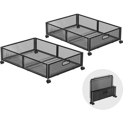 Stevige afneembare opbergdoos Metalen opbergcontainer met wielen Opvouwbare opbergorganizer voor 2