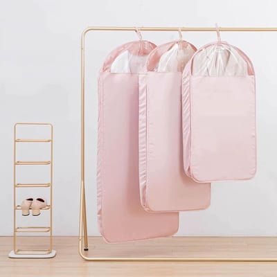 Hangende kledinghoezen - Stofzakken - Kleding opbergen - Ademend vochtbestendig - 3 stuks - Roze