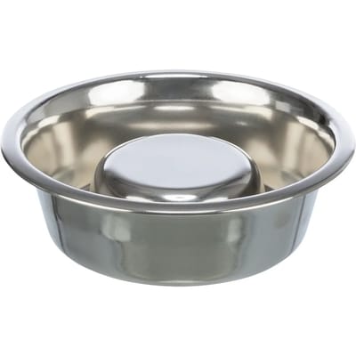 Trixie - Voerbak - Hond - Slow Feeding - RVS - 0,6 ltr - 17 cm