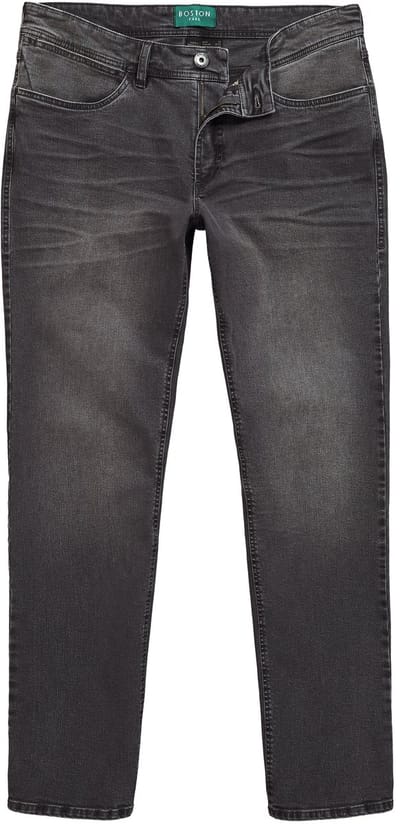 Boston Park - Heren - Jeans FLEXLASTIC® buikfit regular fit 5-pocket - Grijs denim - Maat 52
