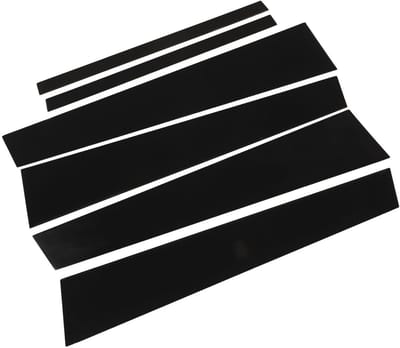 Dailygoods- Raambekleding 6 Stuks - B-stijlpalen Deurbekleding - Glanzend Zwart - Duurzaam PC-Materiaal - Waterdicht - Autodecoratie - Autosticker