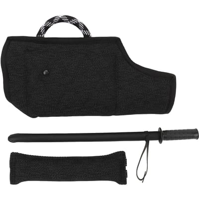 Hond Bijt Training Set Scheurbestendig Stof Beschermende Hond Bijt Mouw met Trainingsstok Bijt Touw black
