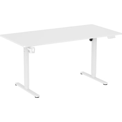 Bureau Worktime 160 x 80, elektrisch in hoogte verstelbaar, wit, hjh OFFICE