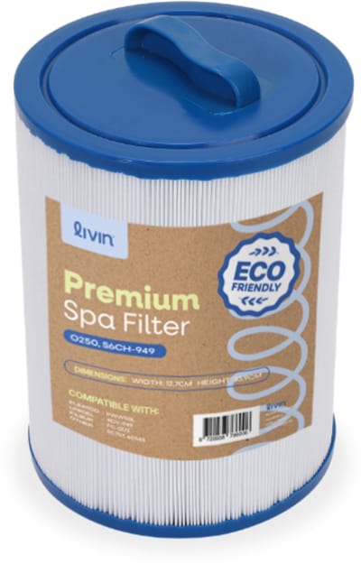 LIVIN' Spa Filter SC714 (WY45, 6CH-940, PWW50P3, 60401) - Whirlpools - Hoogwaardig Spa- en Whirlpoolfilter - Spa Filter 6CH-940 - Spa Filter SC714 - Makkelijk schoon te maken - Uitstekende Kwaliteit - Blauw