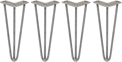 Skiski hairpin tafelpoten - staal - 4x30,5 cm - 3 staven 10mm
