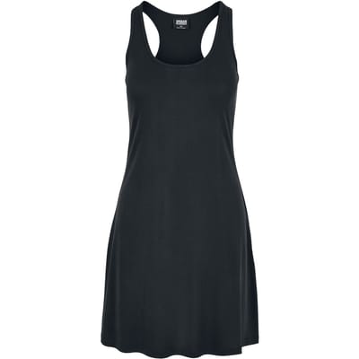 Urban Classics Mini-jurk - Ladies Modal Short Racer Back Dress - XS tot L - voor Vrouwen - zwart