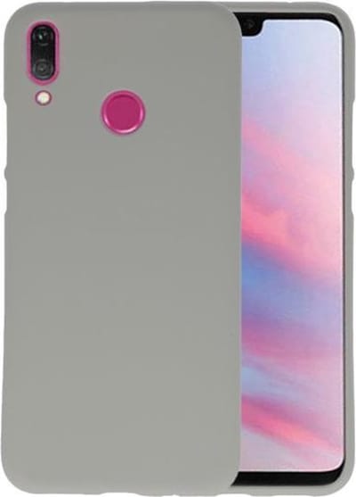 Bestcases Color Telefoonhoesje - Backcover Hoesje - Siliconen Case Back Cover voor Huawei Y9 2019 - Grijs