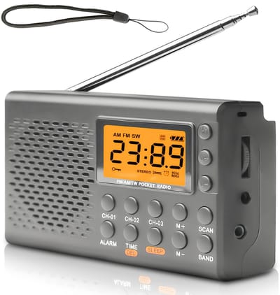 Dailygoods- Kofferradio Draagbaar - AM/FM/SW Radio - LCD-Display - Ingebouwde Luidspreker - Alarm/Slaaptimer - 35 Voorinstellingen