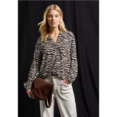 Street One - A346047 - LTD QR Splitneck tunic blouse