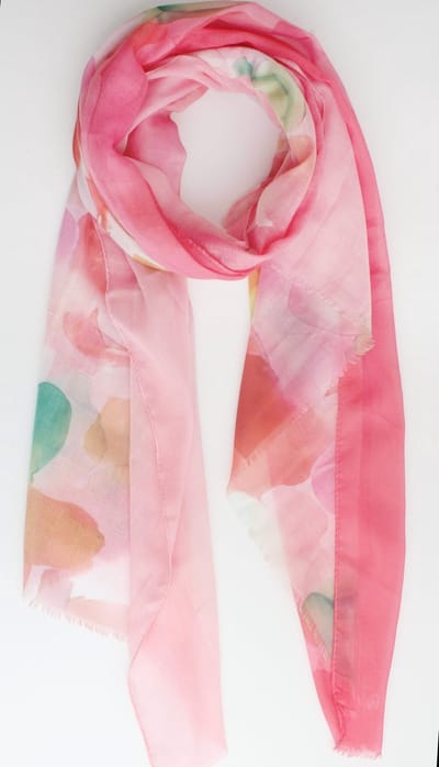 Jules scarf- Accessories Junkie Amsterdam- Dames sjaal- Katoen- Fantasie print- Cosy chic- Rood groen