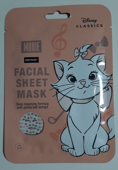 Disney Classics facial sheet mask - Sence - Marie Aristocats - diepreinigend - perilla leaf - 23ml