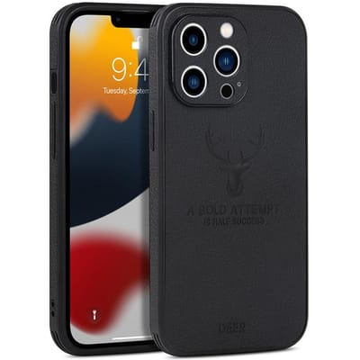 Étui de protection en cuir de luxe pour iPhone 15 14 13 12 11 Pro Max Mini XR XS X 8 7 Plus SE antichoc souple en forme de cerf Funda For iPhone 15 Plus