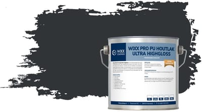 Wixx PRO PU Houtlak Ultra HighGloss - 1L - RAL 7021 | Zwartgrijs