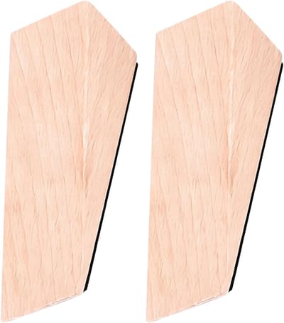 Houten Deurstopper - Deurwig Deurblok - Deuren Stabiliseren - Driehoekige Stabiliteit - 9x2.9x2.8cm - Beige