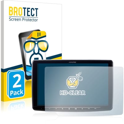 BROTECT - Screenprotector voor Alpine iLX-F903D 9" - Folie Beschermfolie transparant 2 Stuks