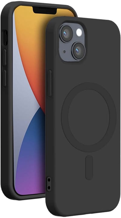 Bigben Connected, Hoesje geschikt voor iPhone 14 - Siliconen MagSafe Compatibel, Zwart
