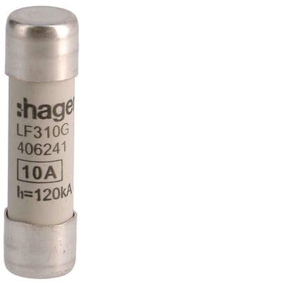 Hager Industriële Cilindrische Zekering 10A 500V 10x38mm - LF310G [10 Stuks]