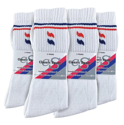 Sock Snob - 12 paar katoenen sportsokken voor heren - Wit