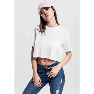 Urban Classics Oversized Tee Dames T-shirt - wit - M