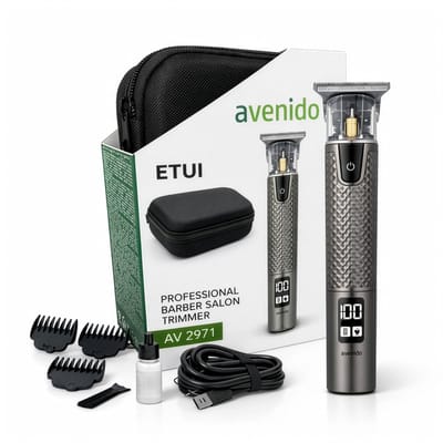 Avenido Professionele Tondeuse Mannen - Trimmer Mannen - Baardtrimmer - Hair Trimmer - USB-C - LED Display - Inclusief Opbergcase