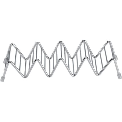 Golfvorm Roestvrij Staal Mexicaanse Taco Houder Display Standaard Schelp Rek 4 5 Sleuven gray