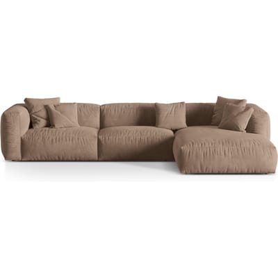 3-zits hoekbank Martina rechts velvet | Micadoni