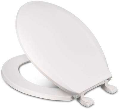 Toiletbril Set - Ronde Deksel - Badkamer Vernieuwen - Duurzaam Kunststof - 6 Stuks - Wit
