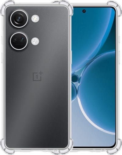 Hoesje - Geschikt voor OnePlus Nord 3 - Sterk & Shockproof - Siliconen Shock Case - Hoes Cover - Telefoonhoes - Transparant