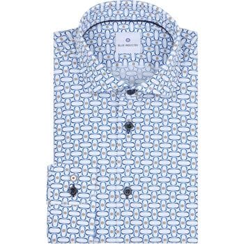 Blue Industry Overhemd Print Blauw - Maat 38 - Heren - Overhemden Casual