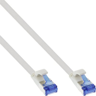 UFTP CAT6a flexibele platte netwerkkabel | TPE LSZH | wit | 0,25 meter