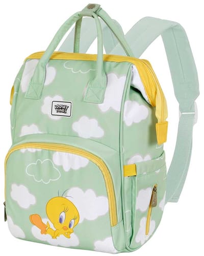 Karactermania - Looney Tunes - Tweety - Baby Rugzak Tas - Pracktische Luiertas voor de Kinderwagen - Groen
