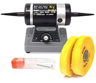 Elektrische Polijstmachine 220V voor Sieraden en Metaal - 8000 omw/min met Variabele Snelheid en Conische Spindels