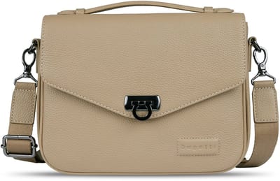 bugatti schoudertas Elsa Classic Bag Sand Lichtbruin