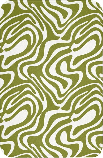 WC mat 40x60 cm - Antislip - Lijnpatroon - Groen - Organisch - Toiletmat - Vloermat - Douchemat - Toilet tapijt - Toiletmatten