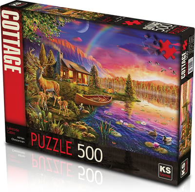 Lakeside Cabin Puzzel 500 Stukjes