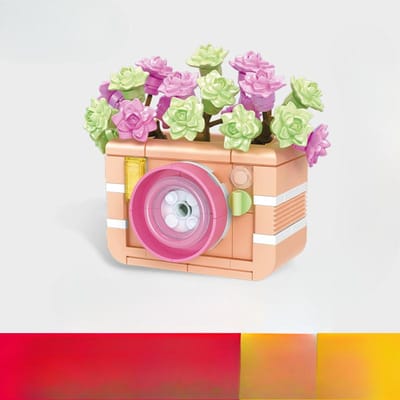 Sukkulent Potplantenwinkel is Compatibel met Educatieve Bouwspeelgoed voor Kinderen Doe-het-zelf Meisjesspeelgoed 9.6*14.5cm