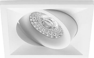 Spot Armatuur GU10 - Proma Qiundo Pro - GU10 Inbouwspot - Vierkant - Wit - Aluminium - Kantelbaar - 80mm