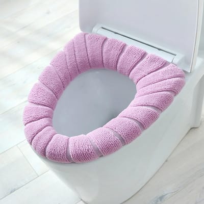 Toiletbrilhoes Zacht - Pluche Zitkussen - Warmte Comfort - Machinewasbaar - 30x30cm - Roze